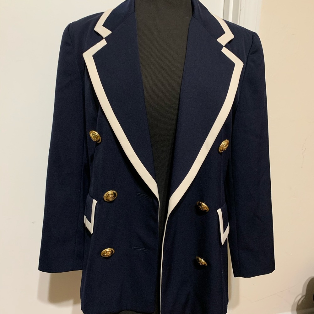 Navy, Nautical-inspired double-breasted jacket